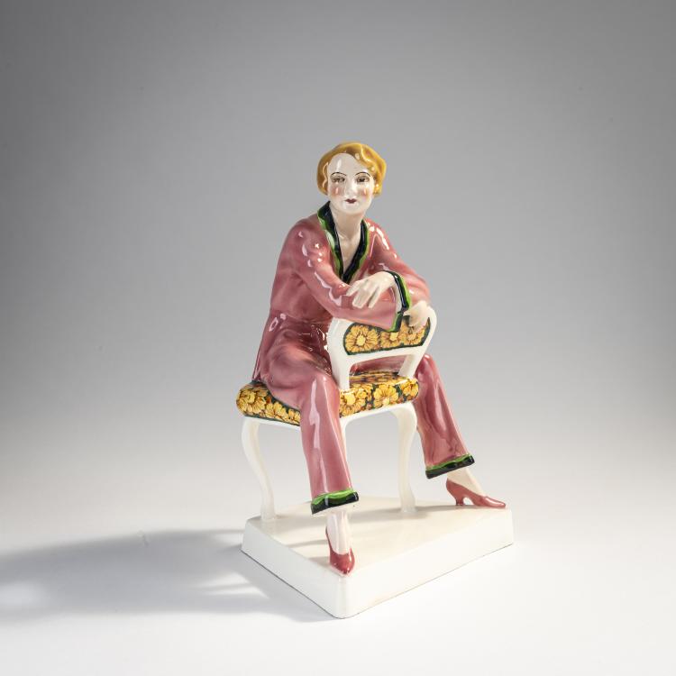 Bild 1 zu Objekt, 'Pyjama', c. 1928, Josef Lorenzl, Goldscheider, Wien, 171C 586