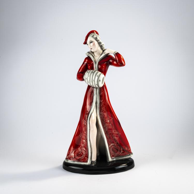 Hauptbild zu Objekt, 'Muff Lady', 1937/38, Claire Herczeg-Weiss, Goldscheider, Wien, 171C 600