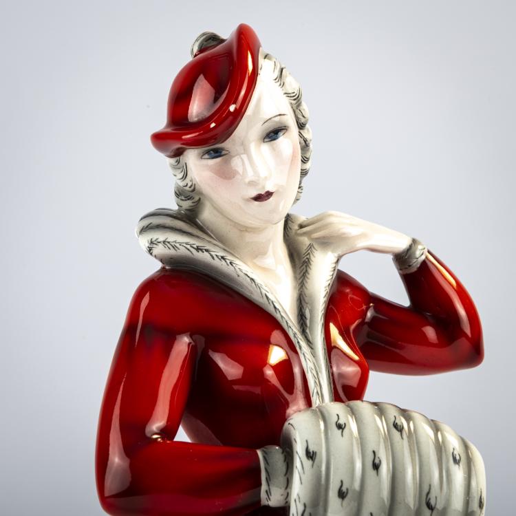 Bild 2 zu Objekt, 'Muff Lady', 1937/38, Claire Herczeg-Weiss, Goldscheider, Wien, 171C 600