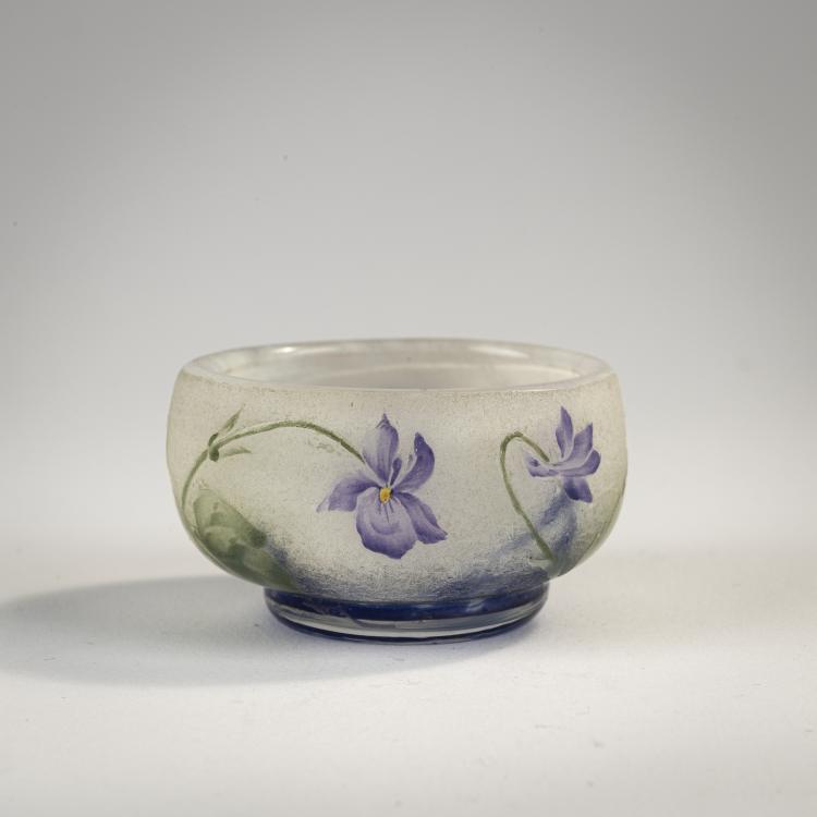 Hauptbild zu Objekt, Miniaturschale 'Violettes', um 1905, Daum Fr&egrave;res, Nancy, 171A 43