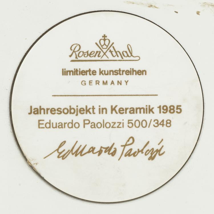 Bild 2 zu Objekt, Annual object in ceramics, 1985, Eduardo Paolozzi, Rosenthal, 172C 473