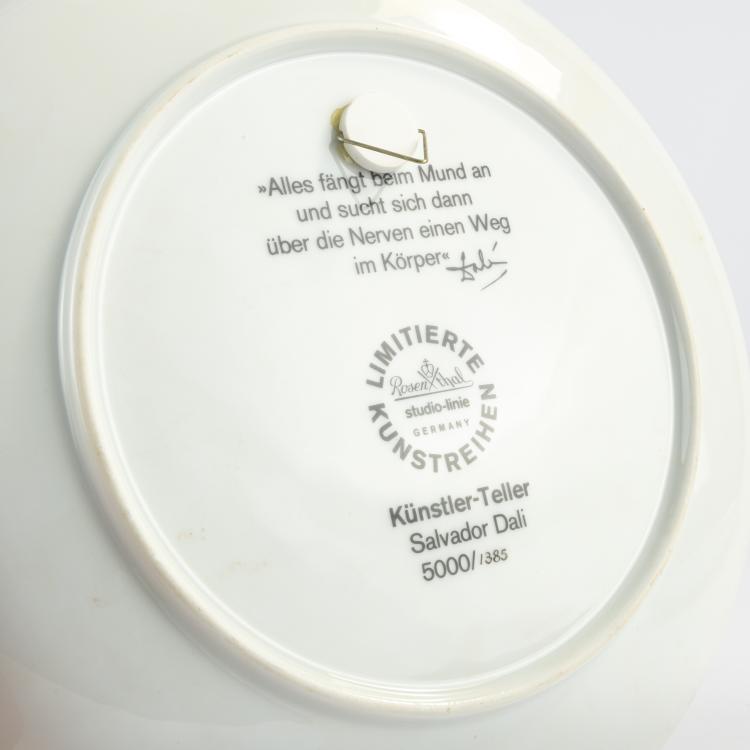 Bild 8 zu Objekt, Vier K&uuml;nstlerteller Rosenthal, 1974 - 1978, Max Bill,Jean Cocteau,Salvador Dal&iacute;,Otto Piene, Rosenthal sudio-linie, 172C 415