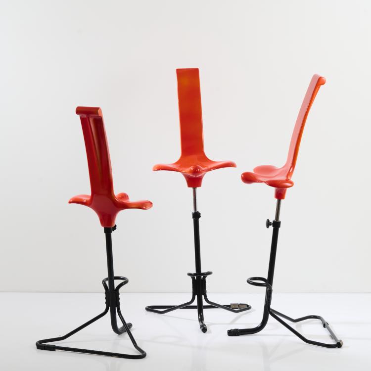 Hauptbild zu Objekt, Three 'Appoggio' drawing chairs, 1971, Claudio Salocchi, Sormani, Arosio, 170A 154
