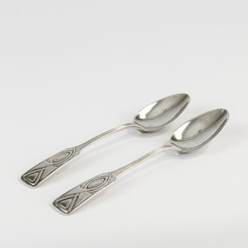 Two coffee spoons 'Behrens' - '4800', 1900/01