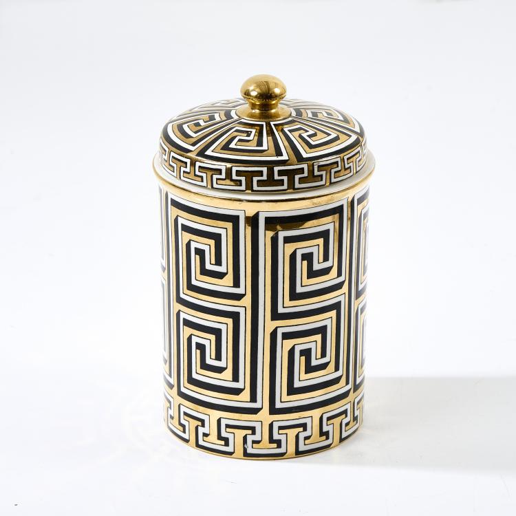 Hauptbild zu Objekt, Deckeldose 'Greca', 1950er Jahre, Piero Fornasetti, Fornasetti, Mailand, 170A 110