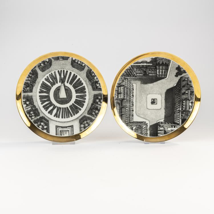 Bild 2 zu Objekt, Two plates from the 'Les 15 Ans de Maison & Jardin' series, 1965, Piero Fornasetti, Fornasetti, Mailand, 170A 115