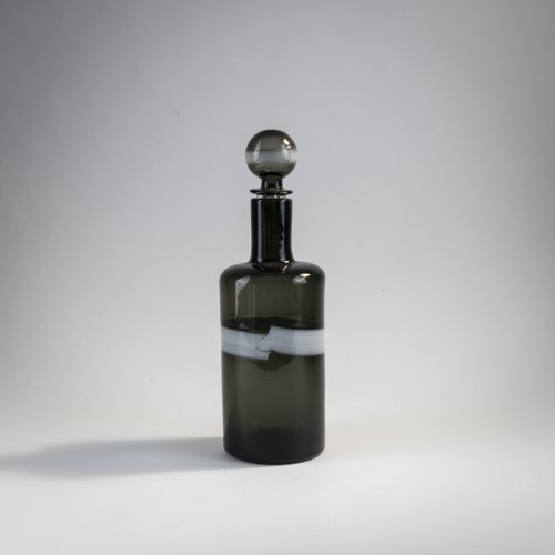 Flasche mit Stopfen 'A fasce orizzontali', um 1950