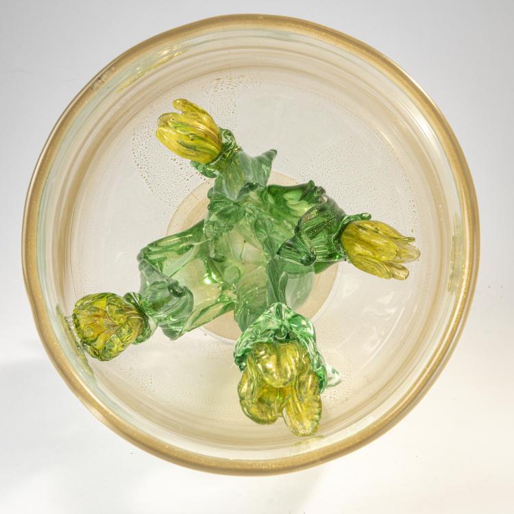 Bild 4 zu Objekt, Vase object with plant, c. 1940, Flavio Poli (attributed), Seguso Vetri d'Arte, Murano (zugeschrieben/attr.), 170C 638