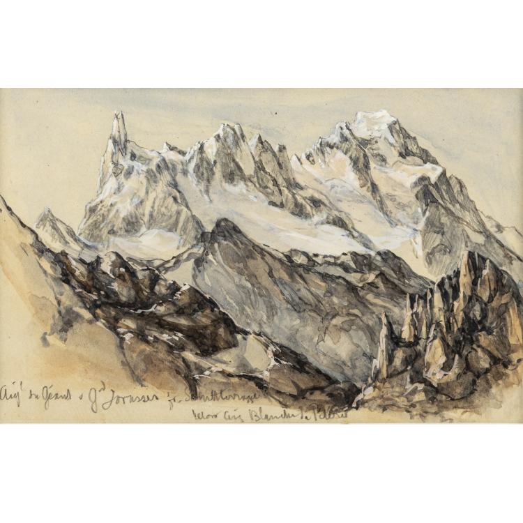 Hauptbild zu Objekt, 'Summit Study' (View of the Dent du Geant), 1890, Edward Theodore Compton, 172C 386