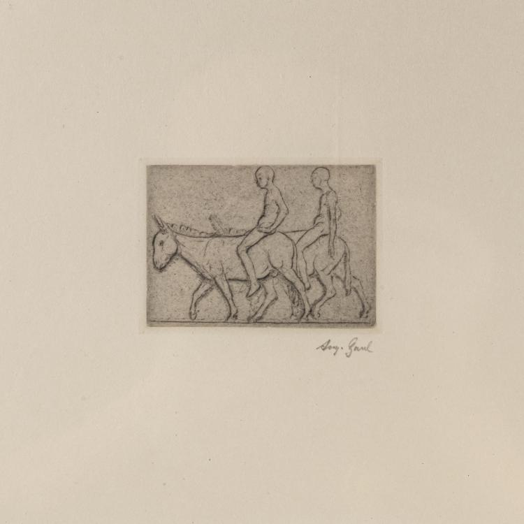 Bild 2 zu Objekt, Skizze f&uuml;r den B&auml;renbrunnen (Warenhaus Wertheim in Berlin), um 1900 und Skizzen Tierstudien, um 1920, August Gaul, 172C 393