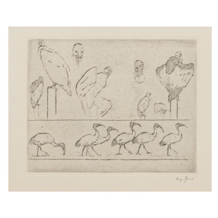 Bild 7 zu Objekt, Skizze f&uuml;r den B&auml;renbrunnen (Warenhaus Wertheim in Berlin), um 1900 und Skizzen Tierstudien, um 1920, August Gaul, 172C 393