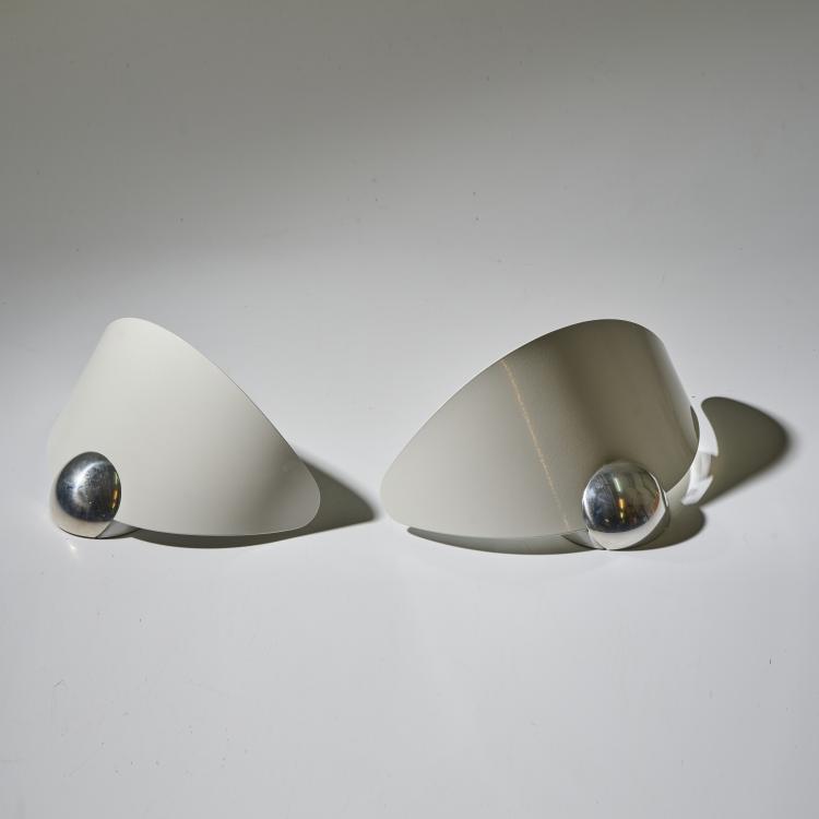 Bild 1 zu Objekt, Zwei Wandleuchten 'Aura', 1989, Perry A. King,Santiago Miranda, Arteluce, Mailand, 170A 217