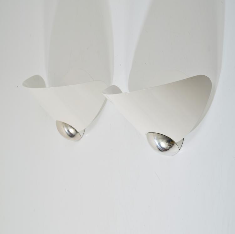 Bild 4 zu Objekt, Zwei Wandleuchten 'Aura', 1989, Perry A. King,Santiago Miranda, Arteluce, Mailand, 170A 217