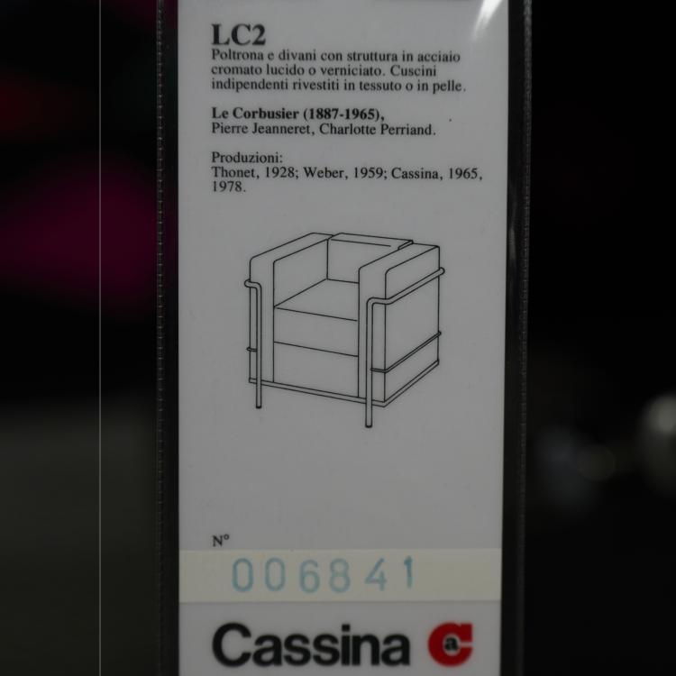 Bild 4 zu Objekt, 'LC 2' settee, 1928, Pierre Jeanneret,Charlotte Perriand,Le Corbusier Charles-&Eacute;douard Jeanneret-Gris, Cassina, Mailand, 170B 474