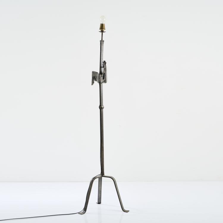 Hauptbild zu Objekt, Floor lamp 'Le Chant du Coq', c. 1950, Jean Touret, Atelier Marolles, Frankreich, 170B 482