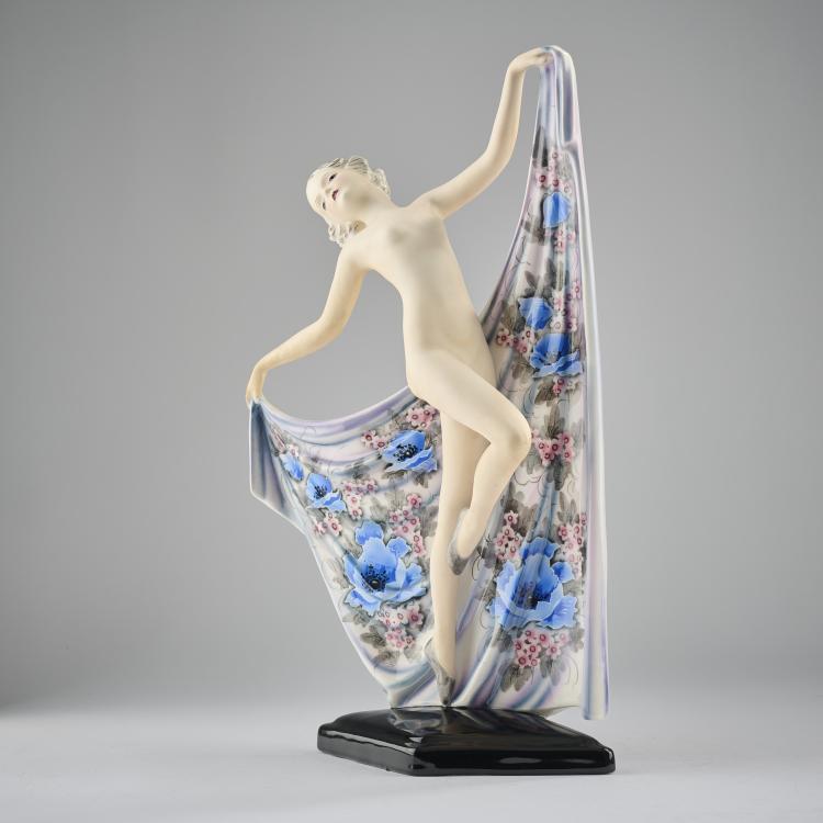 Bild 1 zu Objekt, 'Nocturno', 1937/38, Josef Melcher,Karl Nieschlag, Goldscheider, Wien, 171C 601