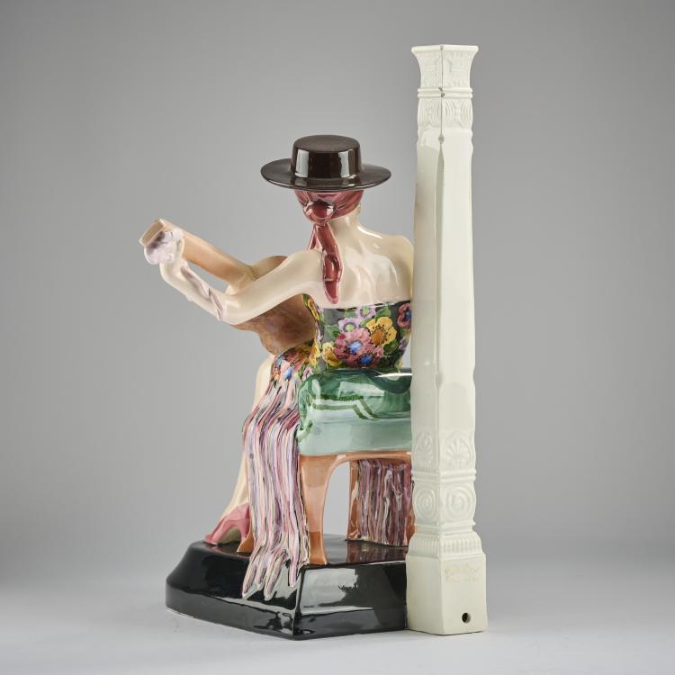 Bild 4 zu Objekt, Lampenfu&szlig; 'Sitzende Spanierin mit Hut', 1925/26, Josef Lorenzl, Goldscheider, Wien, 171C 576