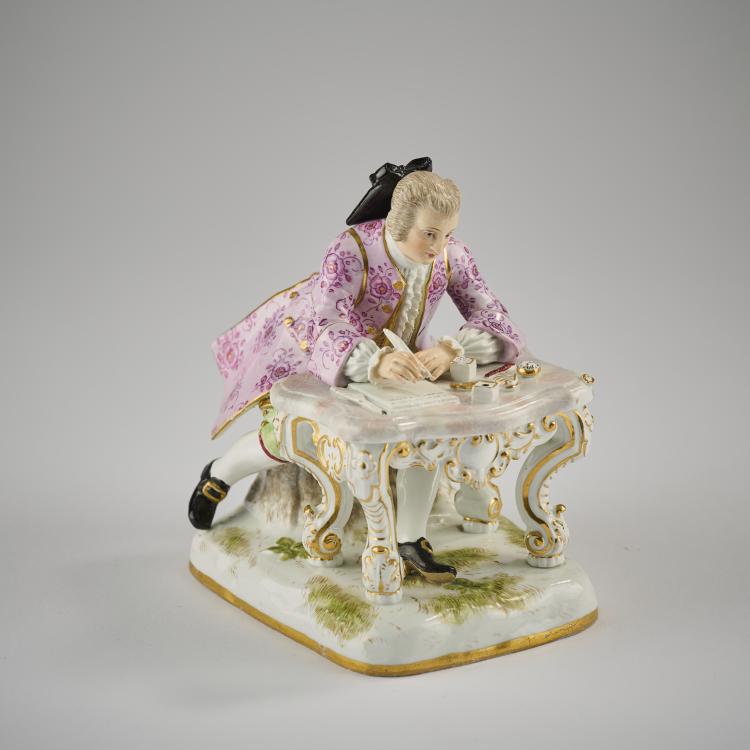 Bild 6 zu Objekt, 'Cavalier at the desk', 1740, Johann Joachim Kaendler, Meissen, KPM, 171C 504