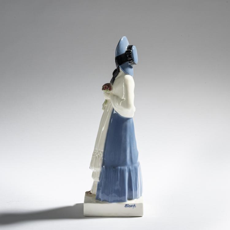 Bild 3 zu Objekt, 'Girl with a Bouquet of Flowers', c. 1910, Hugo F. Kirsch, Kirsch, Hugo F., Wien, 171C 612