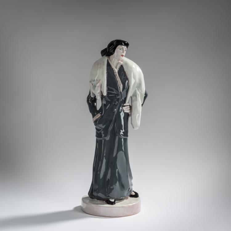 Hauptbild zu Objekt, Lady with a fur collar, 1997, Fritz Behn, Karlsruhe, Majolika-Manufaktur, 171C 609