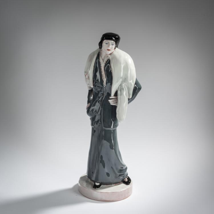 Bild 1 zu Objekt, Lady with a fur collar, 1997, Fritz Behn, Karlsruhe, Majolika-Manufaktur, 171C 609
