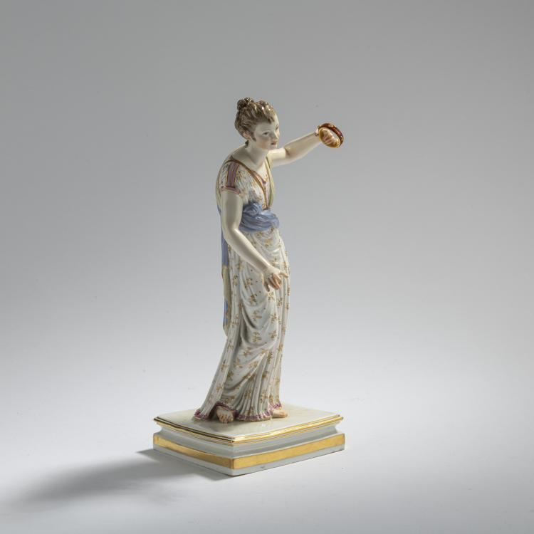 Hauptbild zu Objekt, 'Bacchante with Tamburin', 1785, Christian Gottfried J&uuml;chtzer, Meissen, KPM, 171C 511