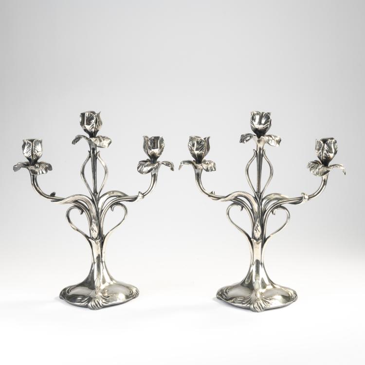 Bild 1 zu Objekt, Zwei Kerzenleuchter, um 1900, Christofle, Paris, 171B 435