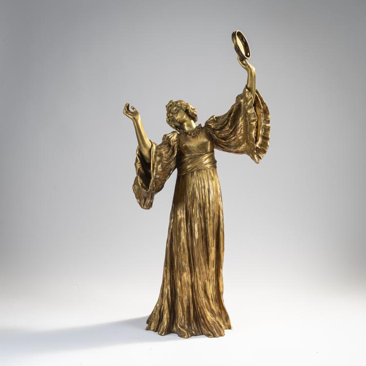 Hauptbild zu Objekt, 'Danseuse au tambourin &agrave; gauche' aus dem Tafelaufsatz 'le Jeu de l'Echarpe', 1898, Agathon L&eacute;onard, 171B 312