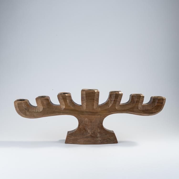 Hauptbild zu Objekt, Anthroposophical candlestick, 1930-1950, Rudolf Steiner (surroundings), Kunstschnitzwerkstatt Dornach (zugeschrieben/attr.), 172A 20
