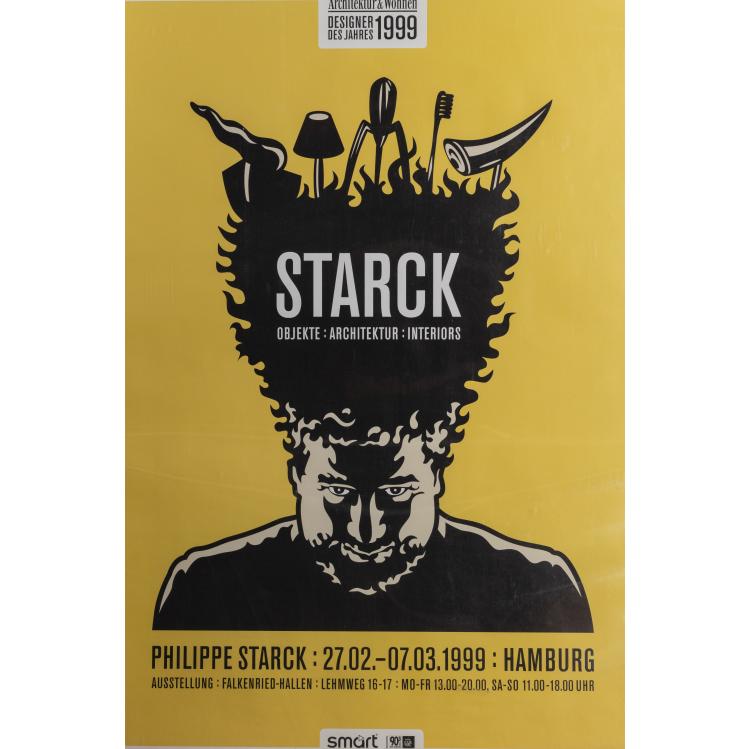 Bild 1 zu Objekt, Five exhibition posters 'Designer des Jahres 1999: Starck Objekte : Architektur : Interiors', 1999, Philippe Starck, Factor Design; Architektur & Wohnen, Hamburg, 172A 79
