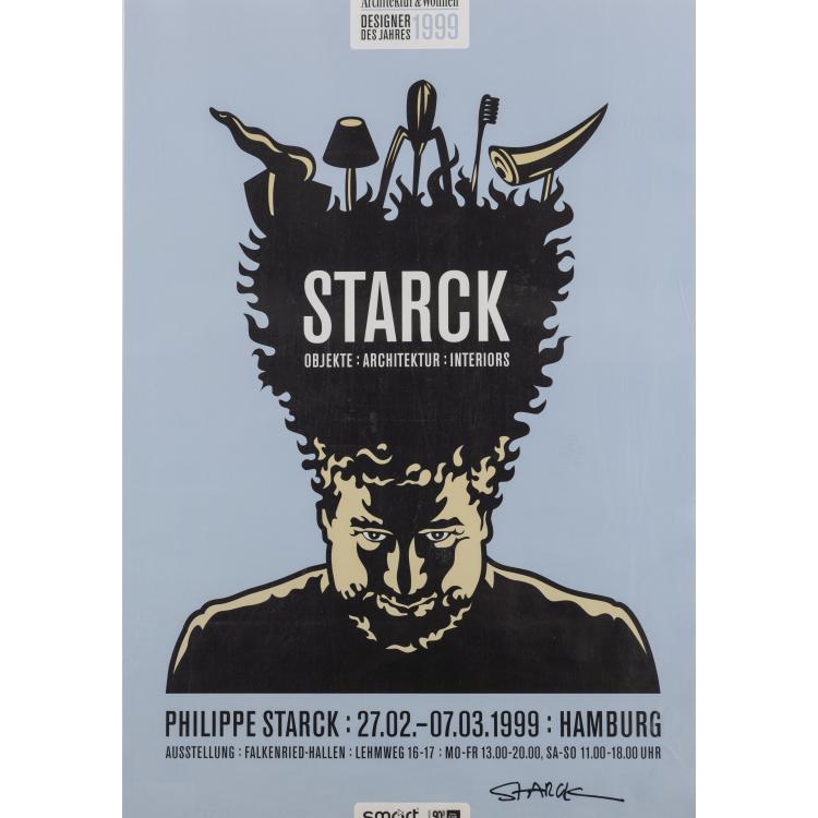 Bild 3 zu Objekt, Five exhibition posters 'Designer des Jahres 1999: Starck Objekte : Architektur : Interiors', 1999, Philippe Starck, Factor Design; Architektur & Wohnen, Hamburg, 172A 79
