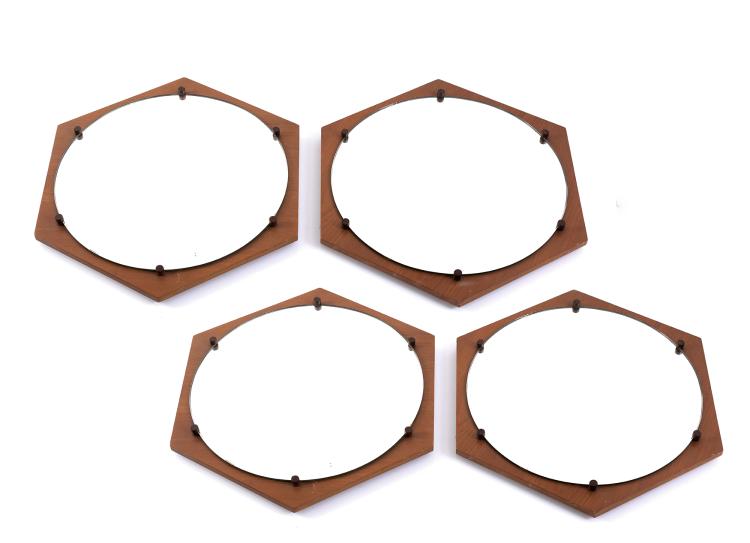 Hauptbild zu Objekt, Vier Wandspiegel, 1950er Jahre, Isa, Bergamo, 170A 32