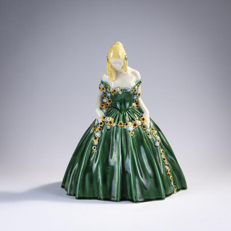 Hauptbild zu Objekt, 'Krinoline mit Blumengirlande', 1907, Michael Powolny, Gmundner Keramik, 171B 384