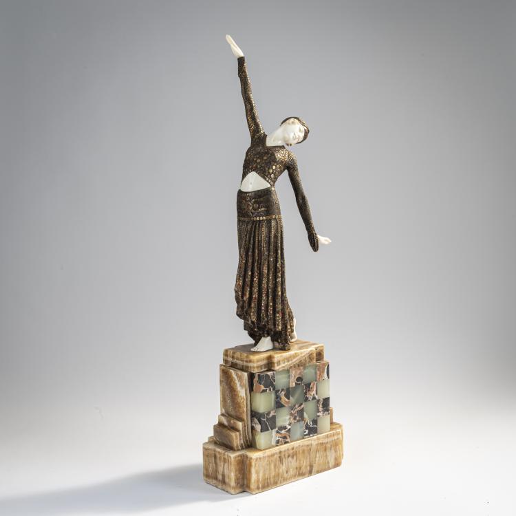 Bild 1 zu Objekt, Chryselephantin-Figur 'Empreinte des Pieds', um 1925, Dem&egrave;tre H. Chiparus, 171B 292