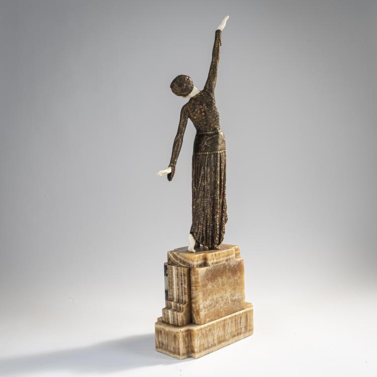 Bild 2 zu Objekt, Chryselephantin-Figur 'Empreinte des Pieds', um 1925, Dem&egrave;tre H. Chiparus, 171B 292