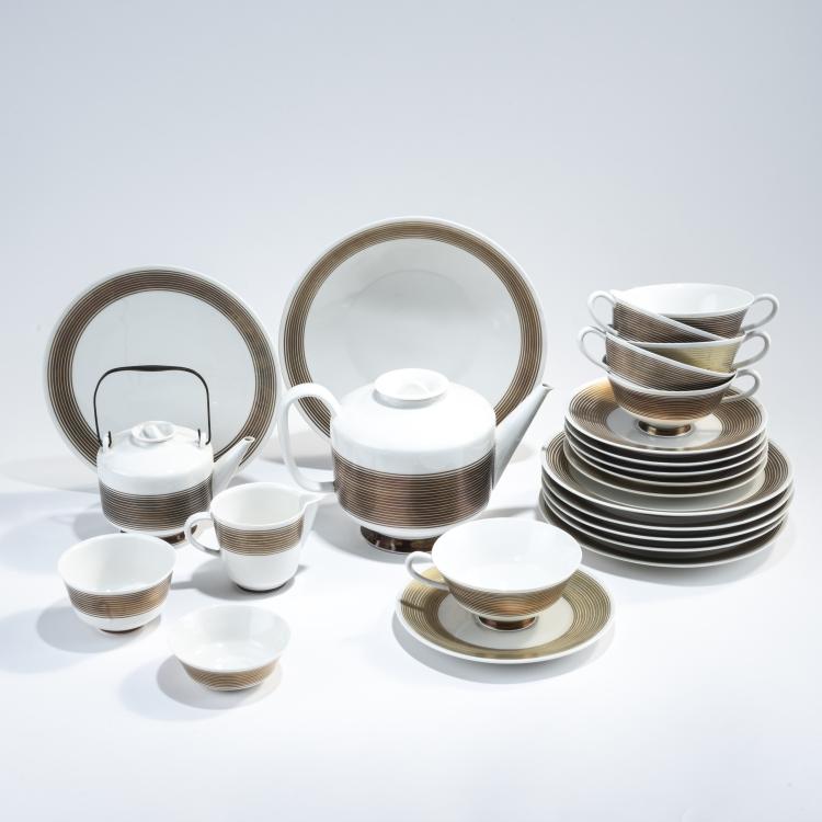 Hauptbild zu Objekt, 20-piece tea service 'Halle', 1929, Marguerite Friedlaender-Wildenhain,Trude Petri, Berlin, KPM, 172A 34