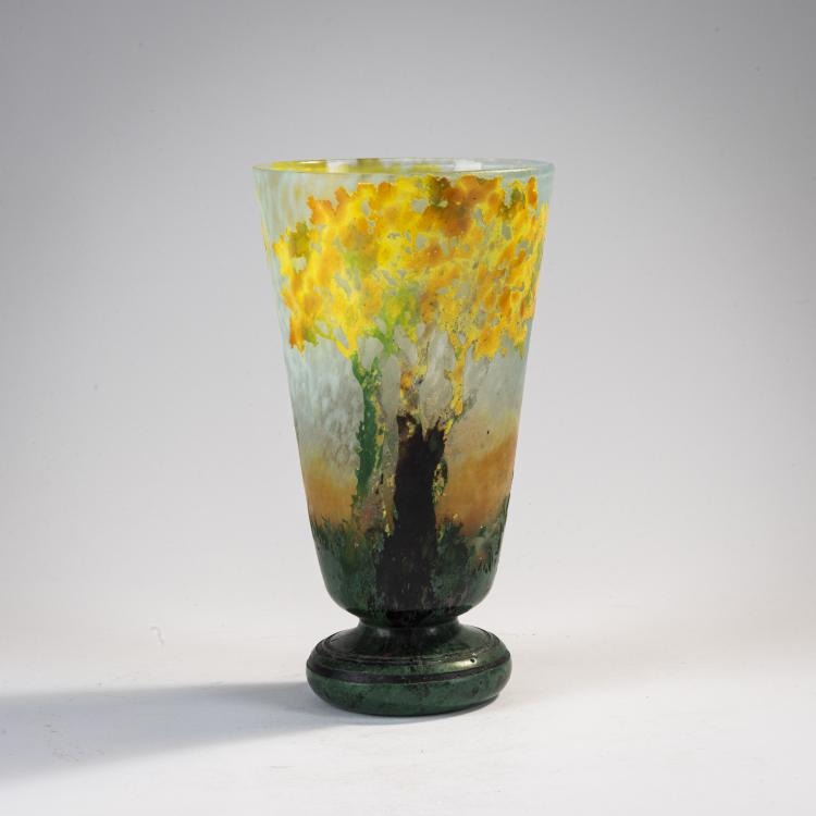 Hauptbild zu Objekt, Vase 'Paysage d'Automne', c. 1905, Daum Fr&egrave;res, Nancy, 171A 46