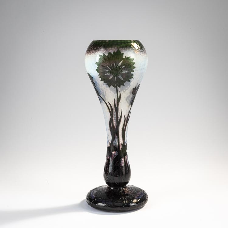Hauptbild zu Objekt, Hohe 'Martel&eacute;'-Vase 'Bleuets', 1900-03, Daum Fr&egrave;res, Nancy, 171A 30