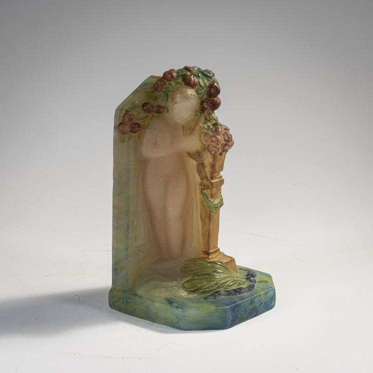 Bild 1 zu Objekt, Zwei Nymphen mit Bl&uuml;tenstaude, um 1922, Henri Mercier, Walter, Amalric, Nancy, 171A 200