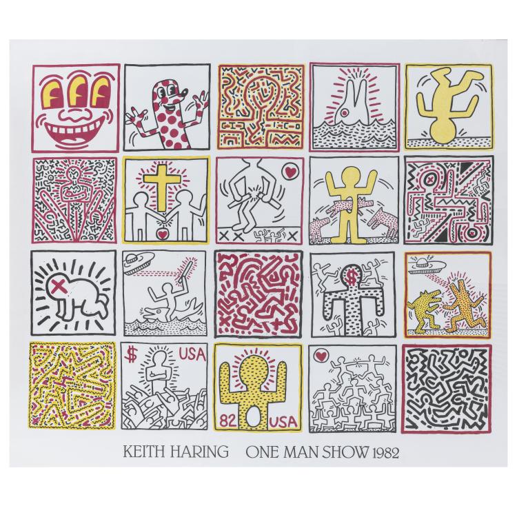 Hauptbild zu Objekt, Poster 'One Man Show', 1986, Keith Haring (after), Nouvelles images S.A. Editeurs, 172C 451