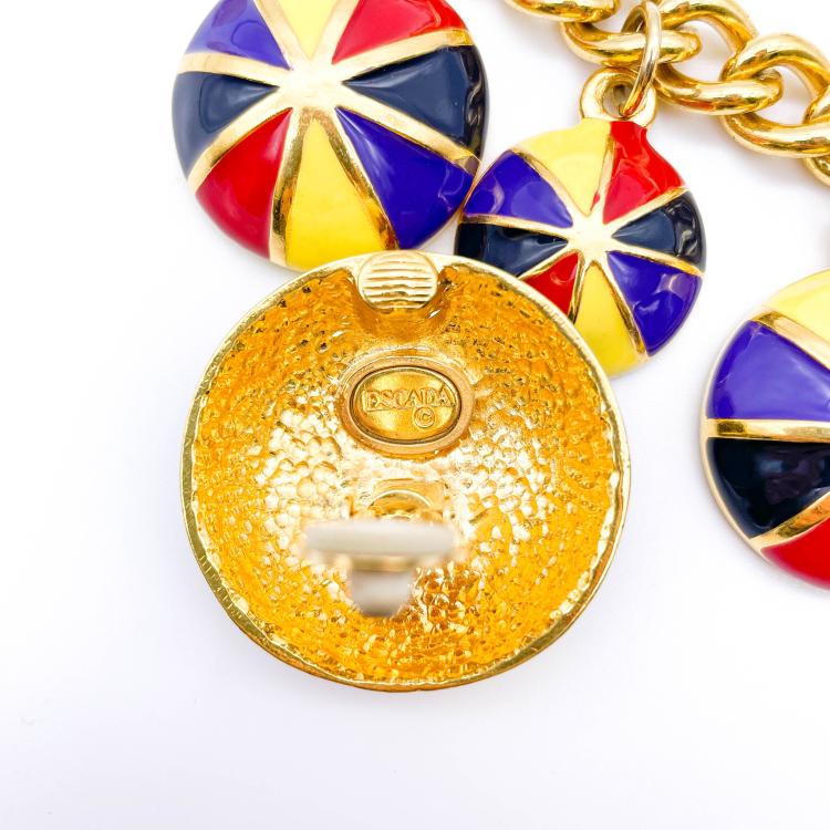 Bild 1 zu Objekt, Two-piece Vintage 'Jockey Cap' jewelry set, Escada, 172E 790