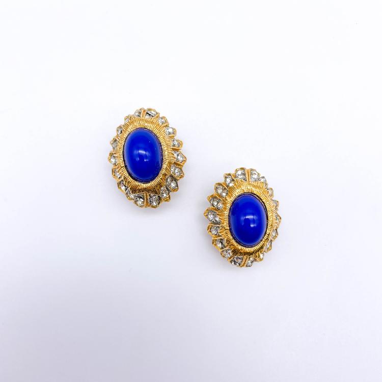 Hauptbild zu Objekt, Pair of Vintage clip earrings, Lane, Kenneth Jay, 172E 830