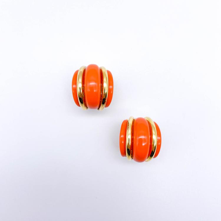 Hauptbild zu Objekt, Pair of Vintage clip earrings, Lane, Kenneth Jay, 172E 832