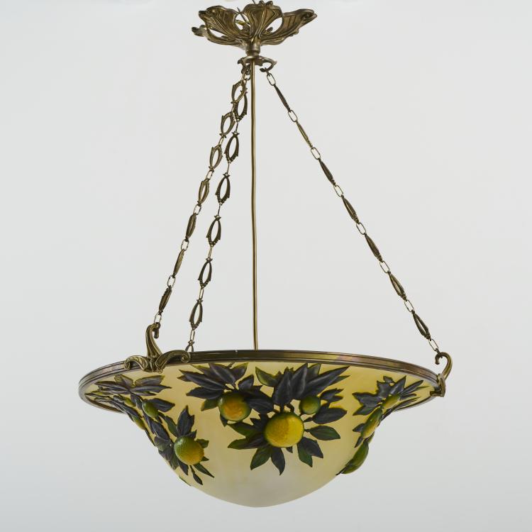 Hauptbild zu Objekt, Souffl&eacute; ceiling light 'Cognassiers', 1925-36, Emile Gall&eacute;, Gall&eacute;, Etablissements, Nancy, 171A 125