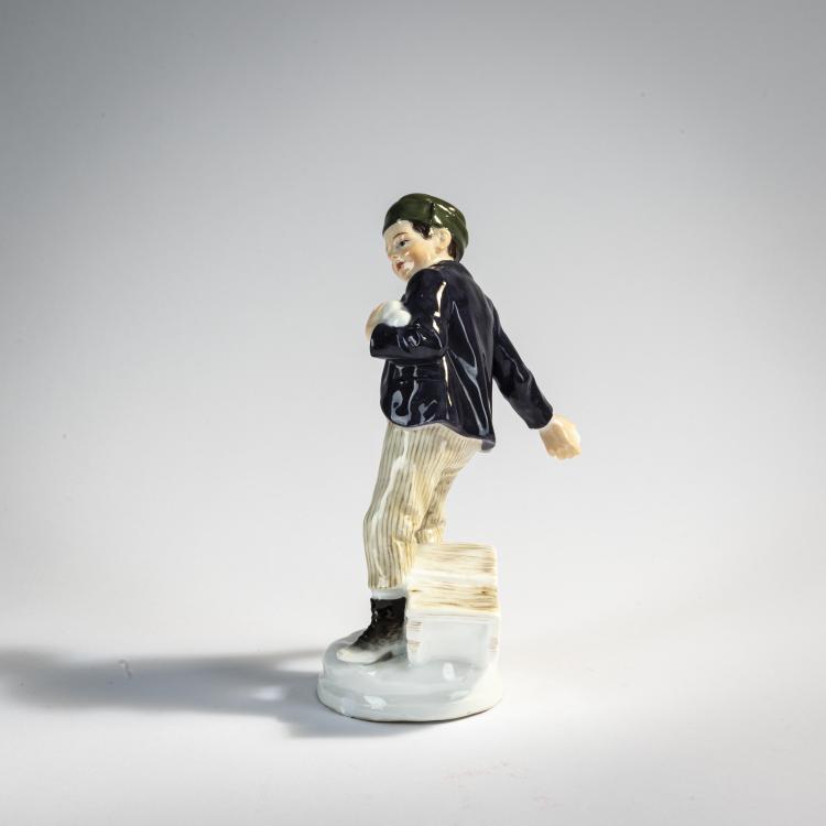 Bild 1 zu Objekt, 'Knabe, Schneeb&auml;lle werfend', 1905-10, Alfred Otto Adalbert K&ouml;nig, Mei&szlig;en, 171B 344