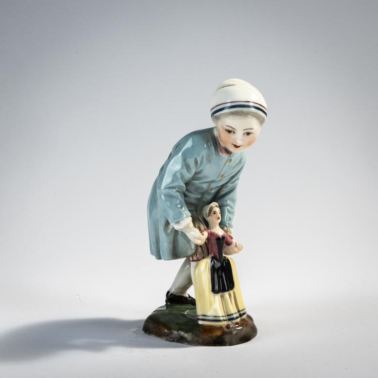 Hauptbild zu Objekt, 'Girl with doll', c. 1765, Johann Peter Melchior (after), H&ouml;chst, 171B 349