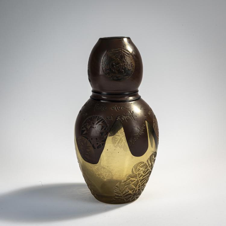 Hauptbild zu Objekt, Etude-Vase 'Le Geni&egrave;vre' mit einem Zitat nach Baudelaire, 1900, Emile Gall&eacute;, Gall&eacute;, Emile, Nancy, 171A 106