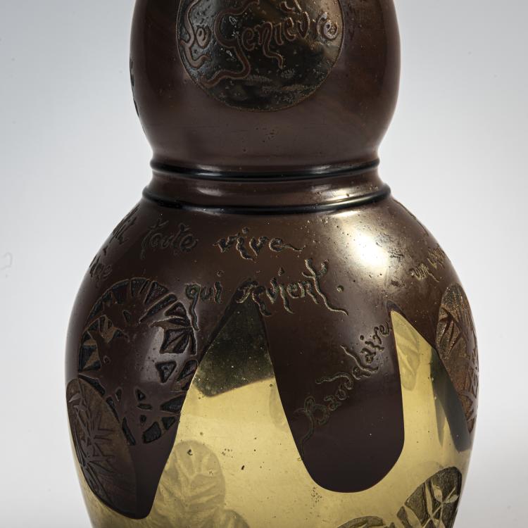 Bild 2 zu Objekt, Etude-Vase 'Le Geni&egrave;vre' mit einem Zitat nach Baudelaire, 1900, Emile Gall&eacute;, Gall&eacute;, Emile, Nancy, 171A 106