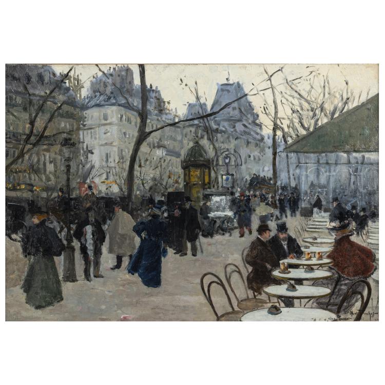 Hauptbild zu Objekt, 'Chez Poussel', around 1890, Louis Abel-Truchet, 172C 398