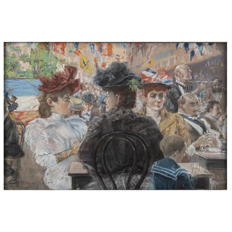 Hauptbild zu Objekt, Damen im Caf&eacute;, um 1900, Richard Ranft, 172C 406